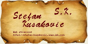 Stefan Kušaković vizit kartica